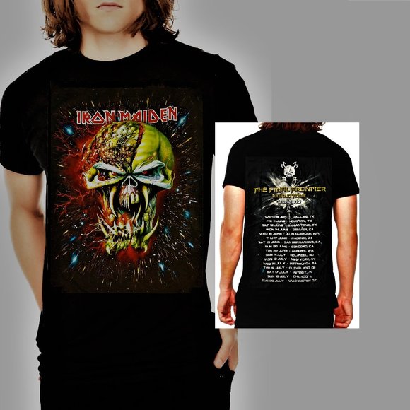 Iron Maiden Final Frontier Tour 2010 original metal rock T-Shirt 2XL XXL NWT